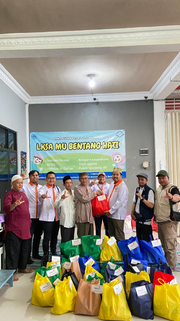 Lazismu Lampung Tengah Berbagi Kebahagiaan Bersama Anak Yatim di LKSA Mu Bentang Hati
